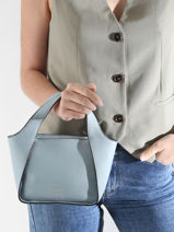 Sac Bandoulière S Foudre Cuir Etrier Bleu foudre EFOD107S-vue-porte