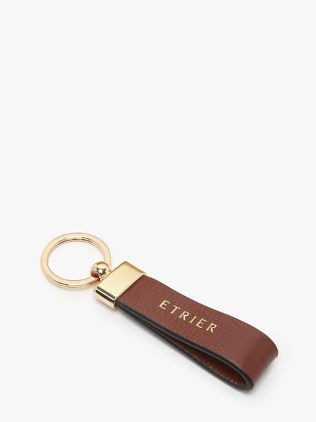 Keychain Tradition Leather Etrier Brown tradition ETRA403M other view 1